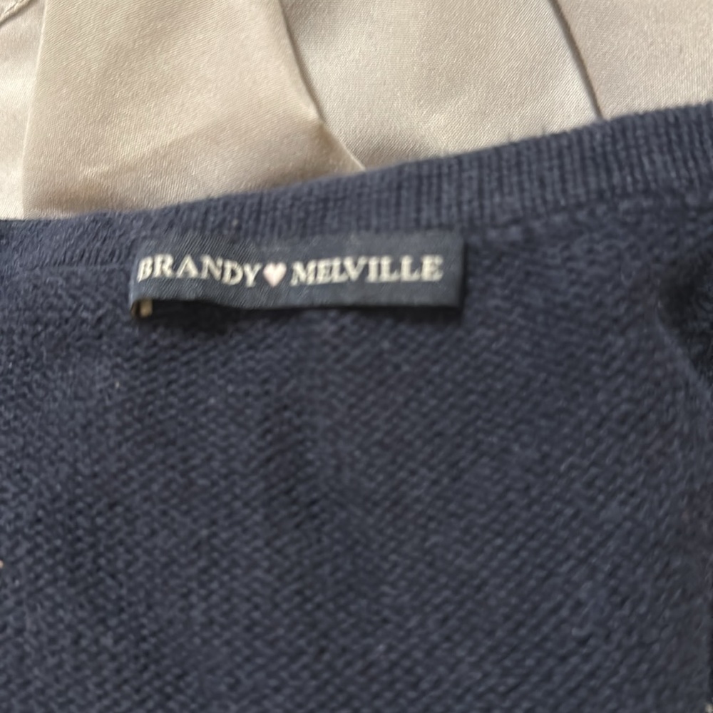 Brandy Melville Blue and Gray Argyle Sweater Vest - Picture 2 of 4